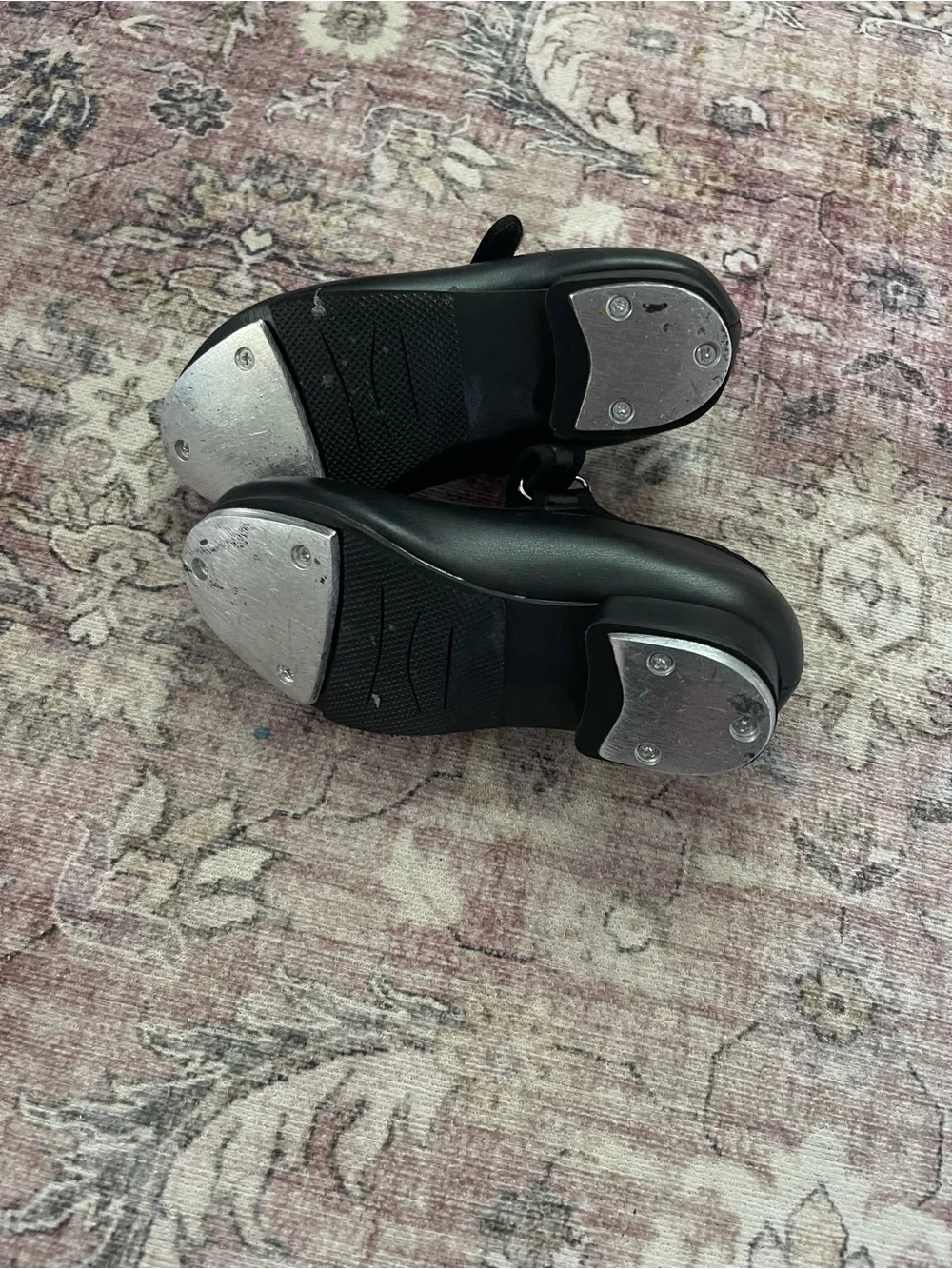 Children's Black Mary Jane Tap Shoes with Velcro Strap